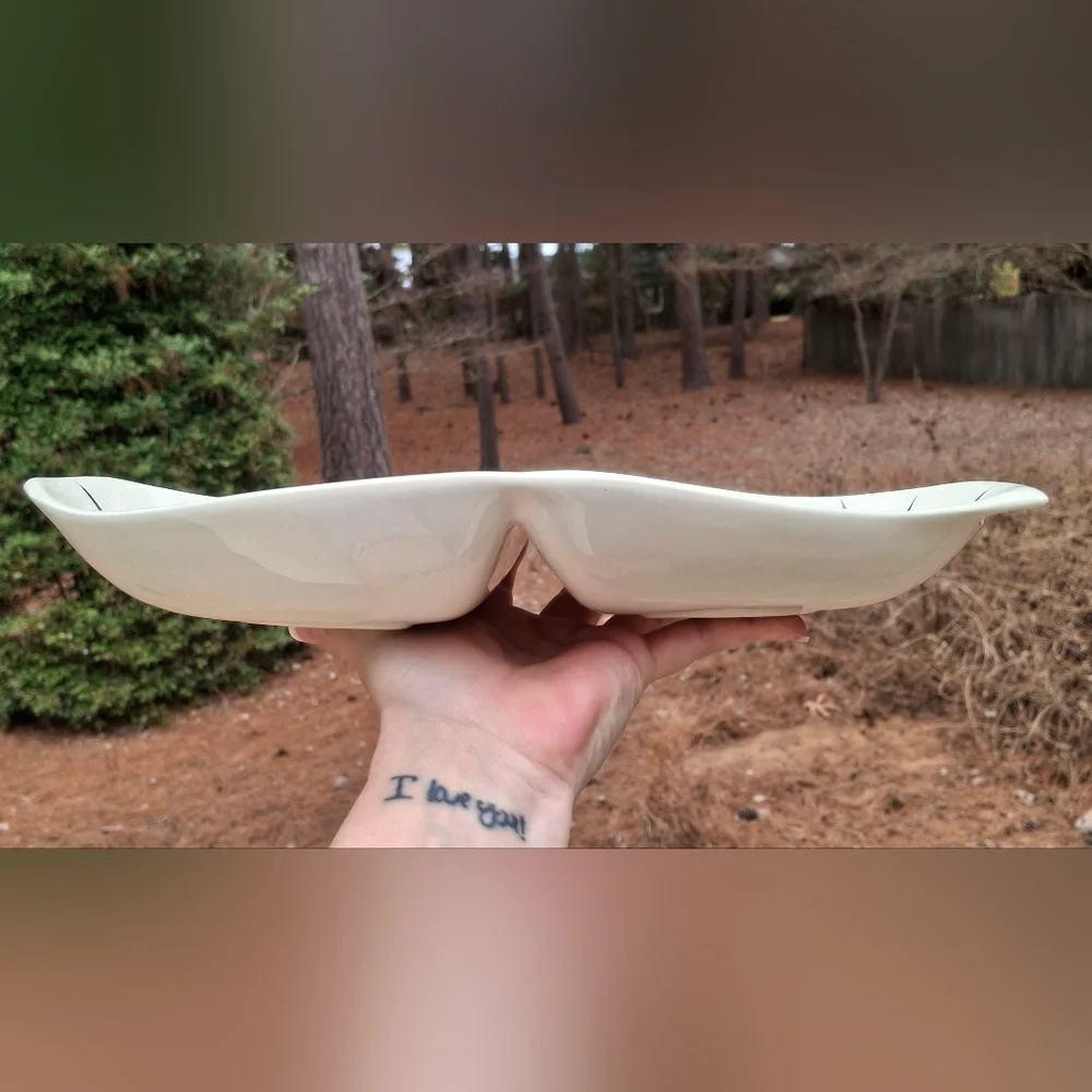 VTG Red Wing Handpainted Capistrano  Ceramic Divided Vegetable Bowl #254